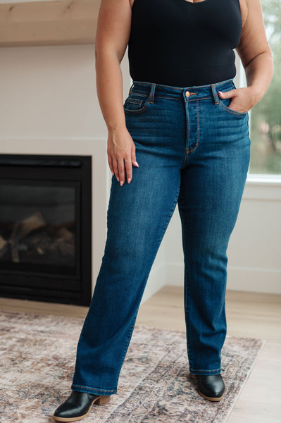 Judy Blue Button Fly Straight Jeans