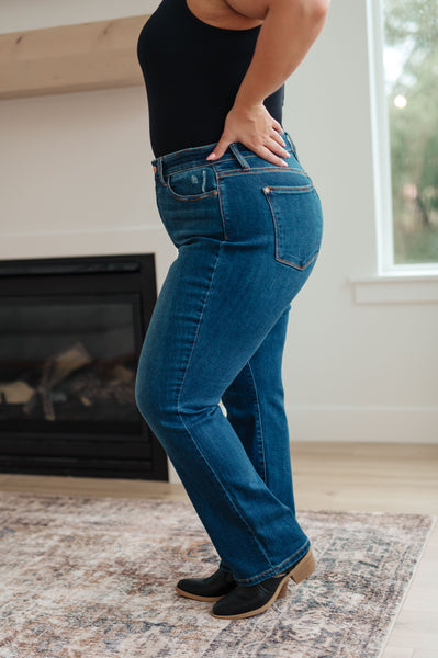 Judy Blue Button Fly Straight Jeans