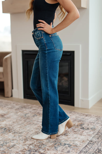 Judy Blue Button Fly Straight Jeans