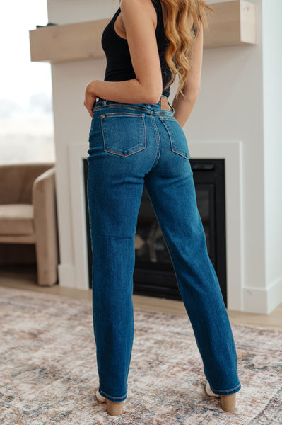 Judy Blue Button Fly Straight Jeans