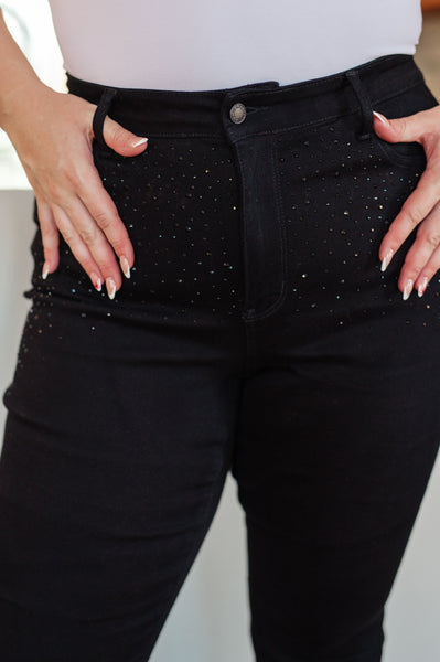 Judy Blue Rhinestone Black Denim