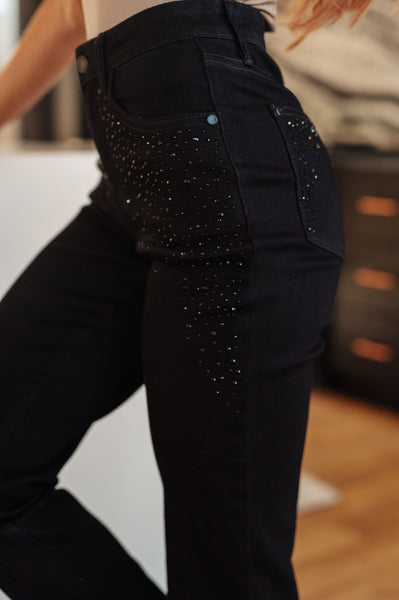 Judy Blue Rhinestone Black Denim