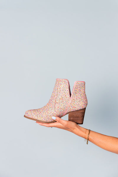 Fiera Glitter Booties in Multi