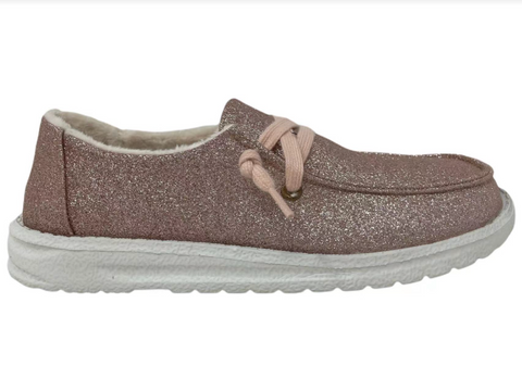 Gypsy Jazz "Holly Glitter" Blush Slip-on Shoes-Shoes-Sunshine and Wine Boutique