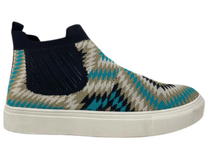 Very G "Bess" Black & Turquoise Slip-on Shoes-Shoes-Sunshine and Wine Boutique