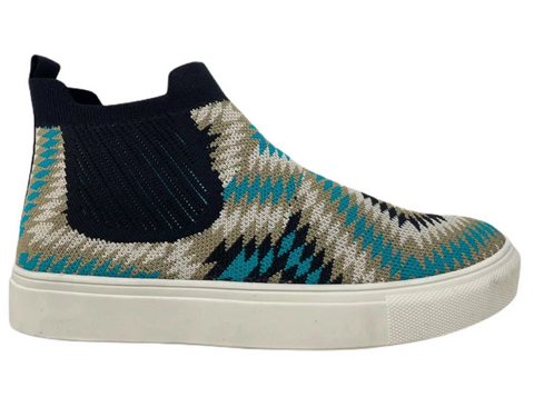 Very G "Bess" Black & Turquoise Slip-on Shoes-Shoes-Sunshine and Wine Boutique