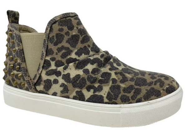 Very G "Zoey" Leopard Studded Slip-on Shoes-Shoes-Sunshine and Wine Boutique