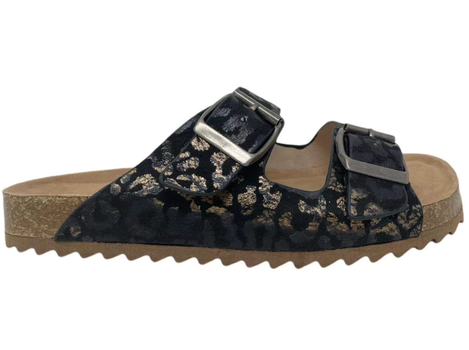 Very G "Aries" Black & Gold Leopard Sandal-Shoes-Sunshine and Wine Boutique