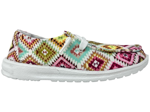 Gypsy Jazz "Adair" White & Pink Slip-on Shoes-Shoes-Sunshine and Wine Boutique