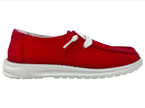 Gypsy Jazz "Game Day 2" Red Slip-on Shoes-Shoes-Sunshine and Wine Boutique