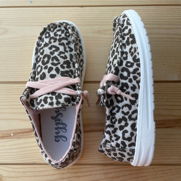 Gypsy Jazz Kid's "Lil Ambrosia" Cream Leopard Slip-on Shoes-Shoes-Sunshine and Wine Boutique