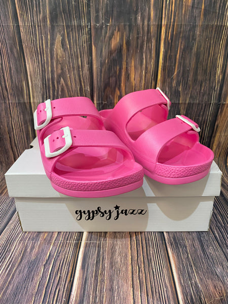 Gypsy Jazz Kid's "Lil Mia" Pink Sandals-Shoes-Sunshine and Wine Boutique