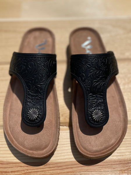 Very G "Darla" Black Sandal-Shoes-Sunshine and Wine Boutique
