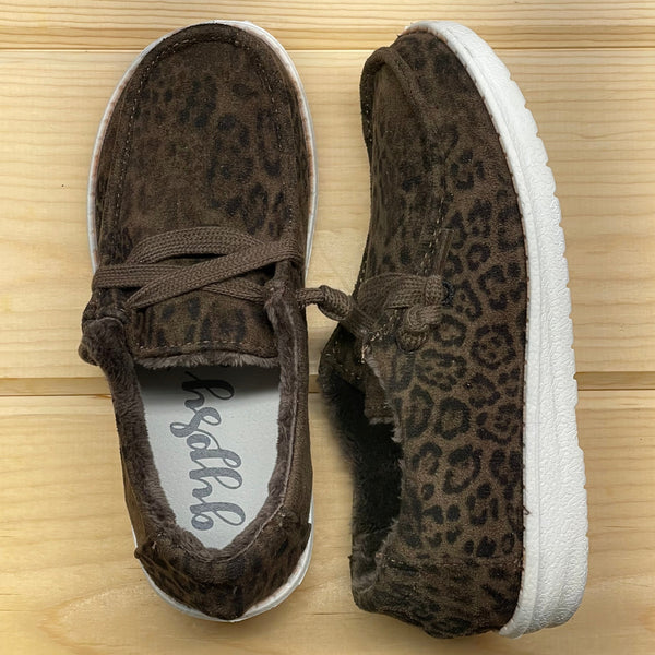 Gypsy Jazz Kid's "Lil Bonny" Taupe Leopard Slip-on Shoes-Shoes-Sunshine and Wine Boutique
