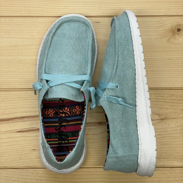 Gypsy Jazz "Holly 5" Turquoise Slip-on Shoes-Shoes-Sunshine and Wine Boutique