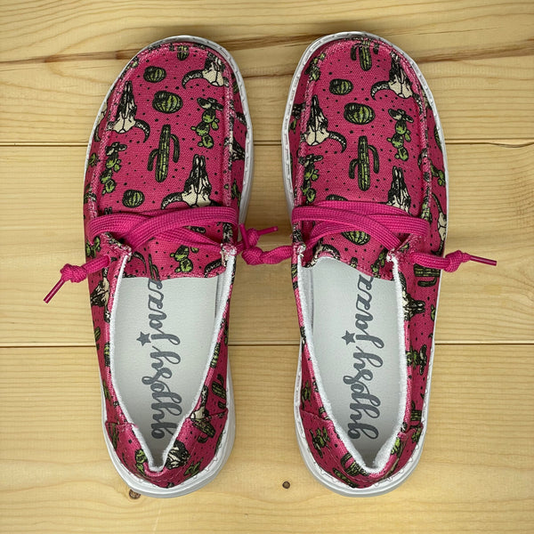 Gypsy Jazz "Elizabeth" Pink Slip-on Shoes-Shoes-Sunshine and Wine Boutique