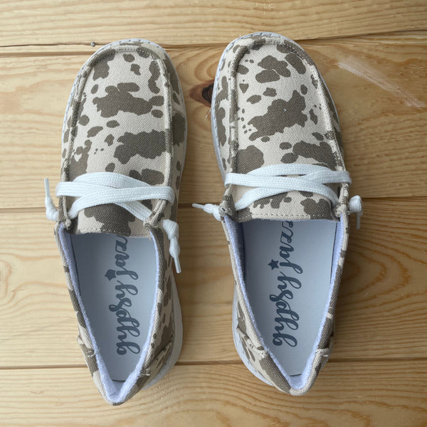 Gypsy Jazz "Milk It 2" Tan Cow Slip-on Shoes-Shoes-Sunshine and Wine Boutique