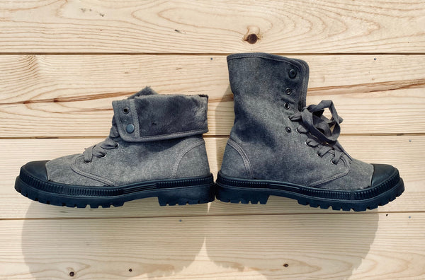 Very G "In Charge" Gray Snap Boot-Shoes-Sunshine and Wine Boutique
