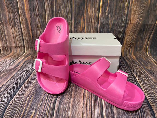 Gypsy Jazz Kid's "Lil Mia" Pink Sandals-Shoes-Sunshine and Wine Boutique
