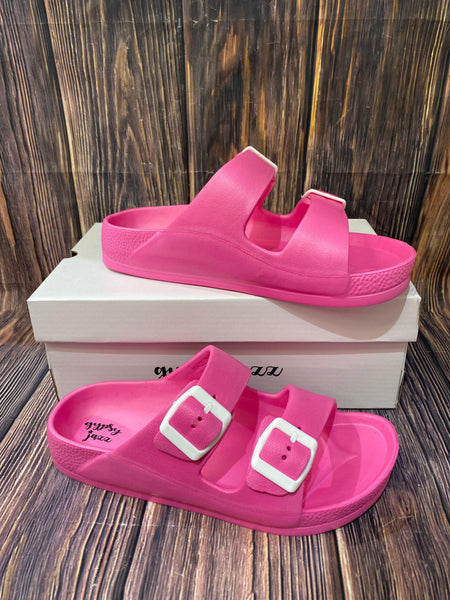 Gypsy Jazz Kid's "Lil Mia" Pink Sandals-Shoes-Sunshine and Wine Boutique
