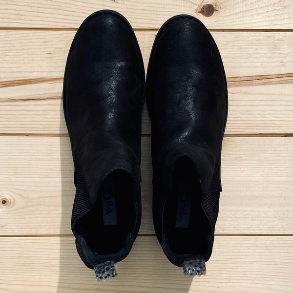 Very G "Blake" Black Bootie with Leopard-Shoes-Sunshine and Wine Boutique