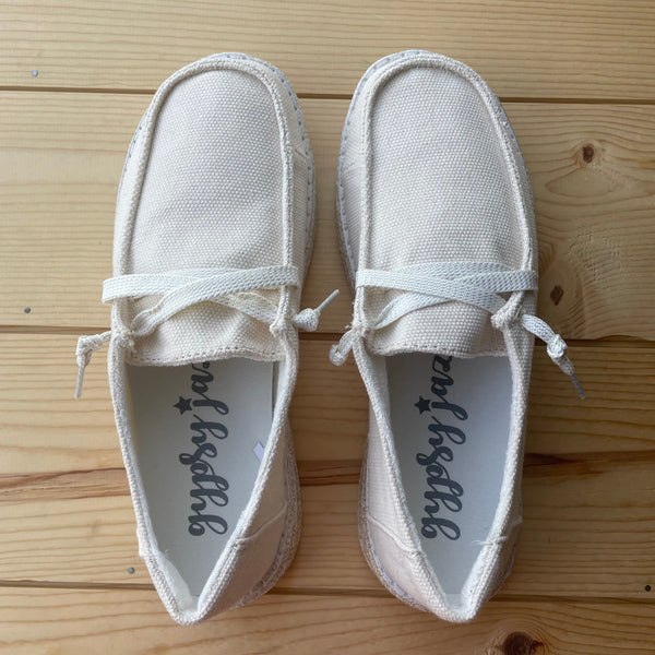 Gypsy Jazz "Flash" Cream Slip-on Shoes-Shoes-Sunshine and Wine Boutique