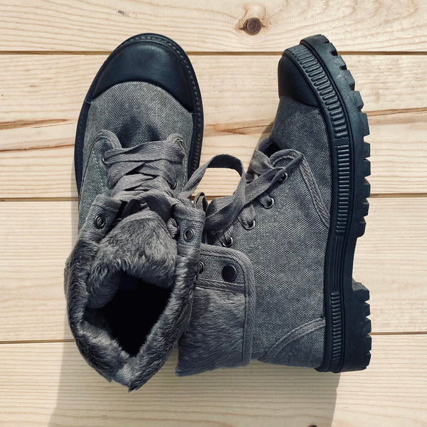 Very G "In Charge" Gray Snap Boot-Shoes-Sunshine and Wine Boutique