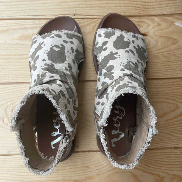 Very G "Libra" Brown Cow Sandal-Shoes-Sunshine and Wine Boutique