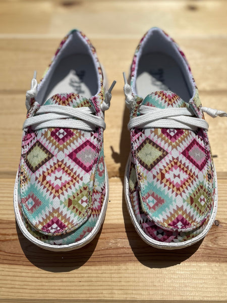Gypsy Jazz "Adair" White & Pink Slip-on Shoes-Shoes-Sunshine and Wine Boutique