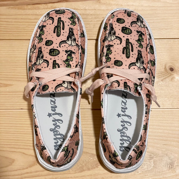 Gypsy Jazz "Elizabeth" Peach Slip-on Shoes-Shoes-Sunshine and Wine Boutique