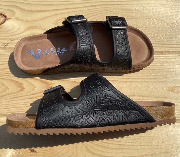 Very G "Berry" Black Sandal-Shoes-Sunshine and Wine Boutique