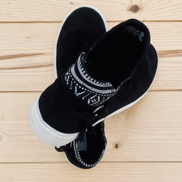 Very G "Whisper" Black Aztec Fringe Slip-on Shoes-Shoes-Sunshine and Wine Boutique