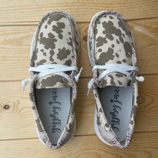 Gypsy Jazz "Meadows" Tan Cow Slip-on Shoes-Shoes-Sunshine and Wine Boutique