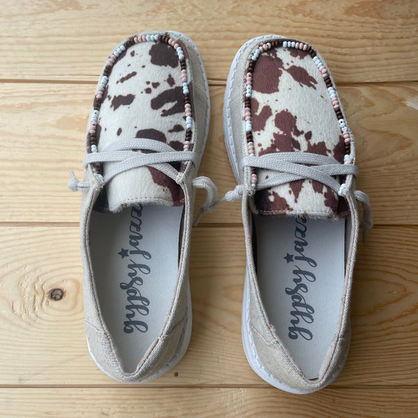 Gypsy Jazz "Clarissa" Natural Cow Slip-on Shoes-Shoes-Sunshine and Wine Boutique