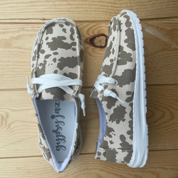 Gypsy Jazz "Milk It 2" Tan Cow Slip-on Shoes-Shoes-Sunshine and Wine Boutique