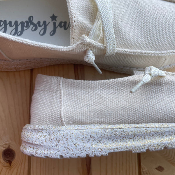 Gypsy Jazz "Flash" Cream Slip-on Shoes-Shoes-Sunshine and Wine Boutique