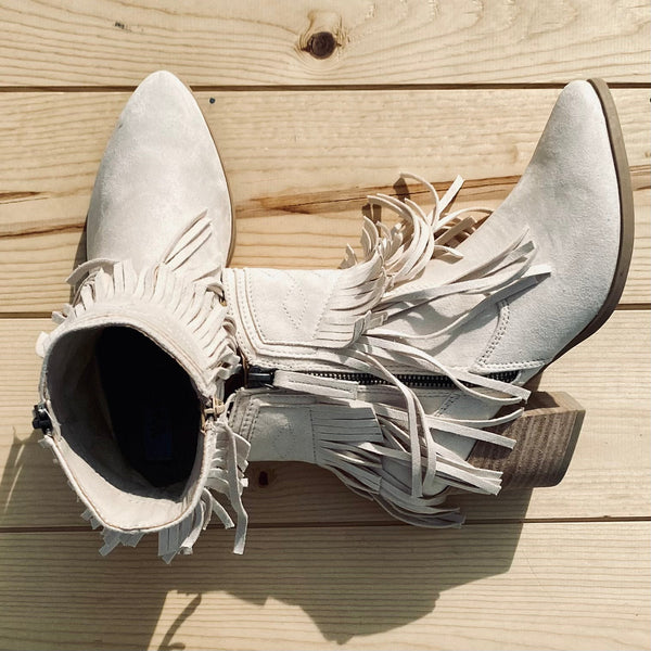 Very G "Dunes" Cream Bootie with Fringe-Shoes-Sunshine and Wine Boutique