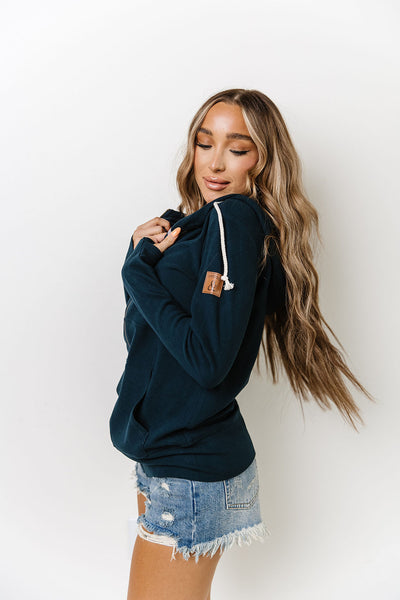Deep Blue Ampersand Ave Full Zip Hoodie