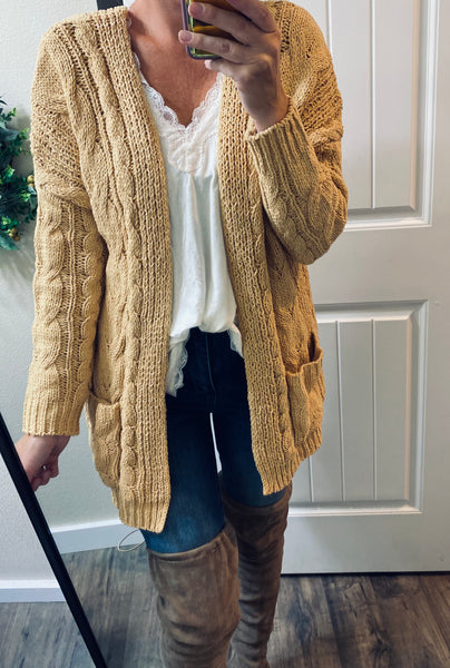 Plush Cable-knit Cardigans