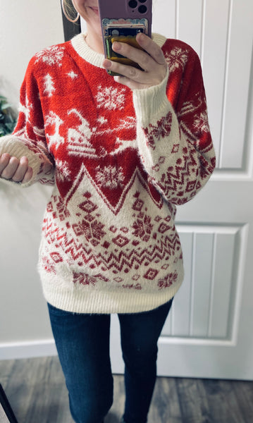 Reindeer Fuzzy Sweater