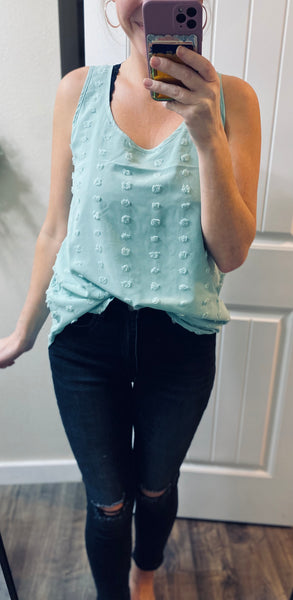Swiss Dot Sleeveless Top