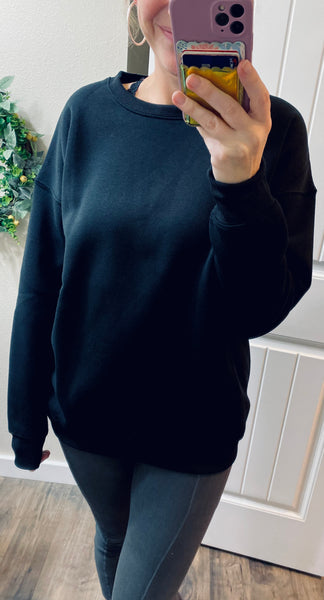 Black Crewneck Pullover