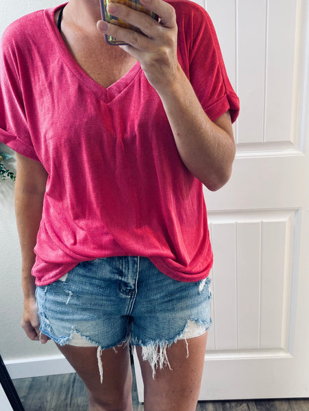 Shimmery Vneck Blouse