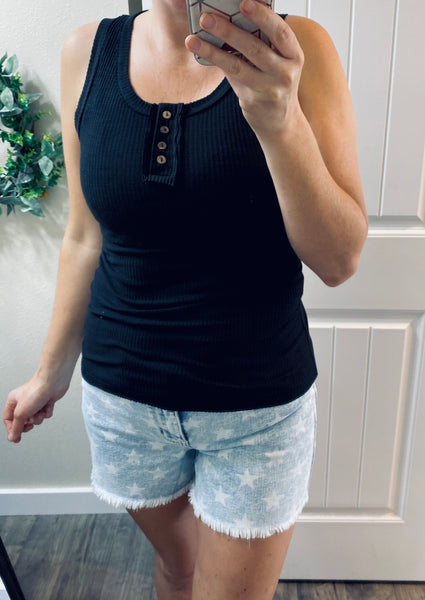 Ribbed Button Tanks