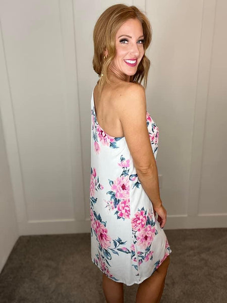 Floral One Shoulder Dress