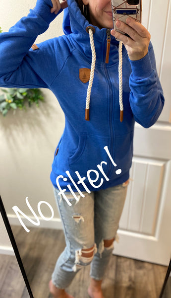 Blue Wanakome Full Zip Hoodie