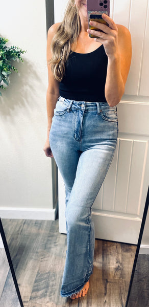 Judy Blue Tummy Control Release Hem Flares