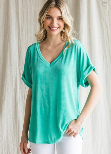 Shimmery Vneck Blouse