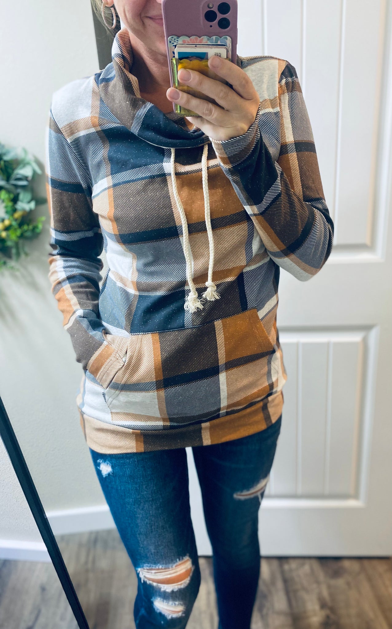 Ampersand Ave. Fall Check Cowlneck