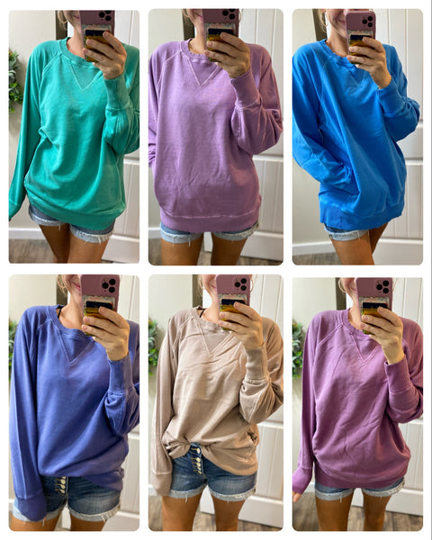 Cream Plus Mineral Wash Terry Sweatshirt